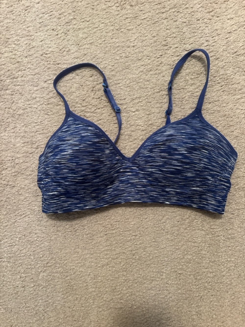 PINK Victoria’s Secret Wireless T-Shirt Bra Blue Marled Size M